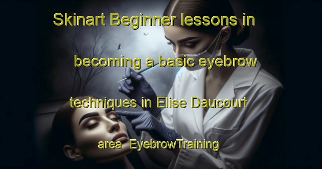 Skinart Beginner lessons in becoming a basic eyebrow techniques in Elise Daucourt area | EyebrowTraining | EyebrowClasses | SkinartTraining-France