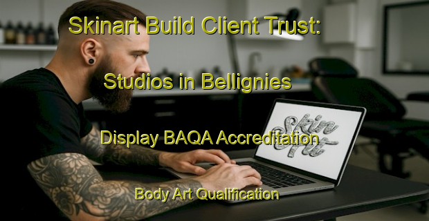 Skinart Build Client Trust: Studios in Bellignies - Display BAQA Accreditation | Body Art Qualification Authority | BAQA-France