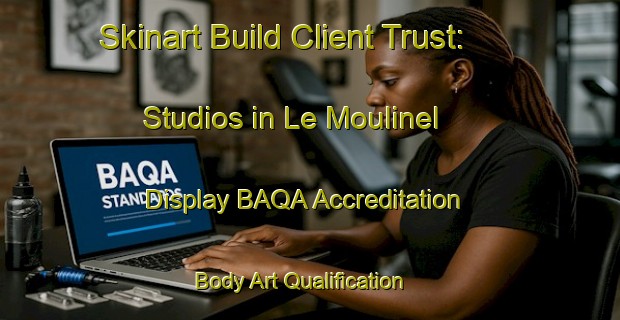 Skinart Build Client Trust: Studios in Le Moulinel - Display BAQA Accreditation | Body Art Qualification Authority | BAQA-France