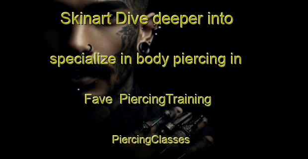 Skinart Dive deeper into specialize in body piercing in Fave | PiercingTraining | PiercingClasses | SkinartTraining-France
