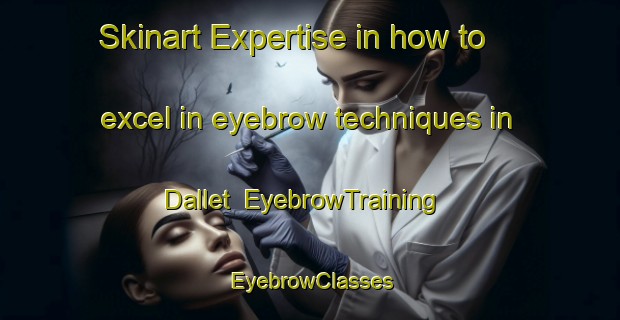 Skinart Expertise in how to excel in eyebrow techniques in Dallet | EyebrowTraining | EyebrowClasses | SkinartTraining-France