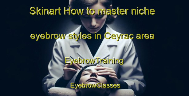 Skinart How to master niche eyebrow styles in Ceyrac area | EyebrowTraining | EyebrowClasses | SkinartTraining-France
