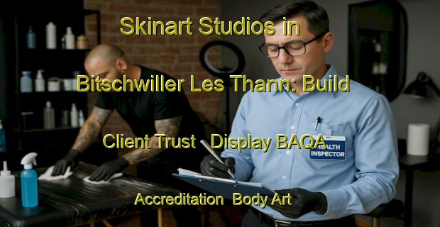 Skinart Studios in Bitschwiller Les Thann: Build Client Trust - Display BAQA Accreditation | Body Art Qualification Authority | BAQA-France
