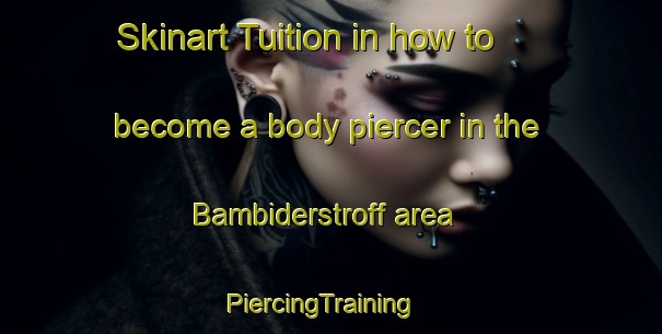 Skinart Tuition in how to become a body piercer in the Bambiderstroff area | PiercingTraining | PiercingClasses | SkinartTraining-France